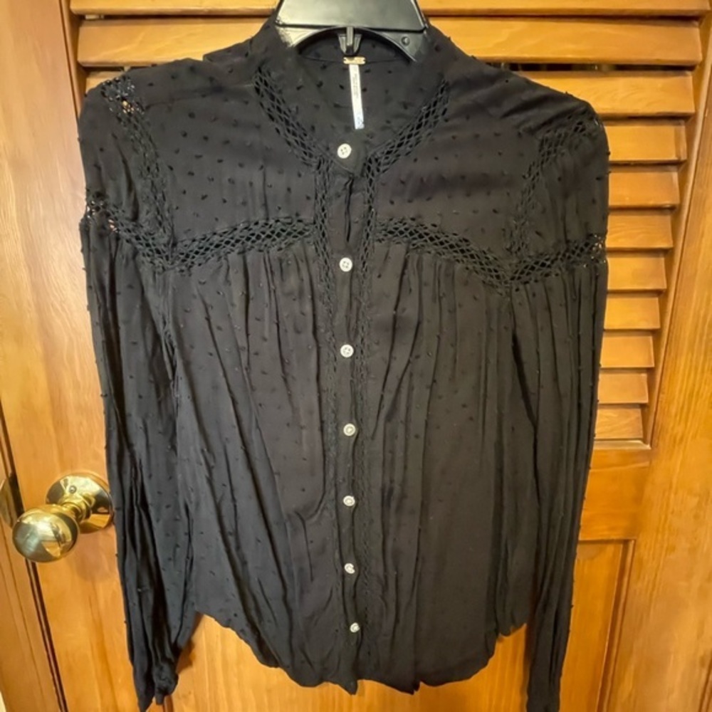 Free People‎ Swiss dot blouse